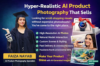 do custom ai product photography with ai models and expert ai image editing
