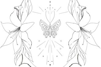 create a custom floral tattoo design