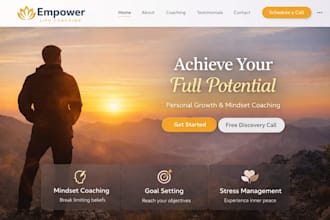 design squarespace life coach website mindset coach personal growth coach site