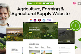 build agriculture website on wordpress with elementor pro