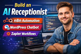 build an ai receptionsit using n8n automation wordpress chatbot zapier workflow