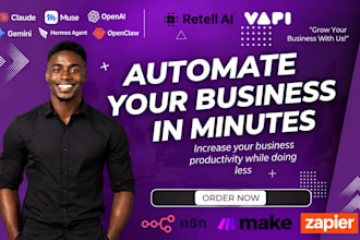 build ai automation with n8n, make, zapier, ai agents and ai receptionist