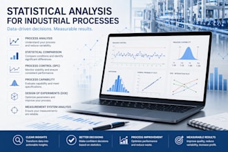 perform industrial statistical analysis, spc, doe and process optimization