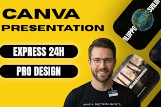 create a professional and modern canva presentation