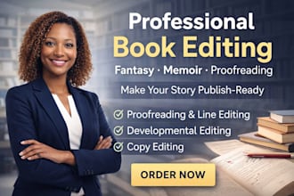 developmental book editing fantasy novel poofread memoir book editor