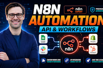 build custom n8n automation and business workflow API integration