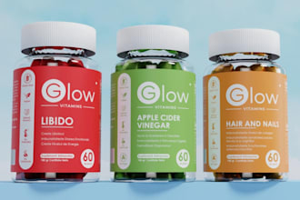 design a professional custom supplement label peptide food and oil bottle label