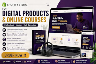 build a shopify store for digital products and online courses