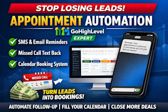 build gohighlevel appointment booking workflow system with sms automation