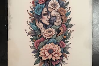 design a modern and minimalist tattoo design
