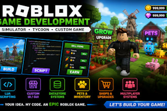 develop roblox full game, steal a brainrot, grow a garden, simulator game