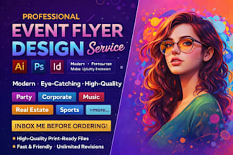 do professional graphic design flyer, poster design