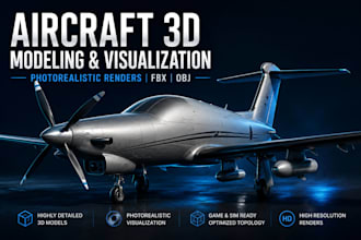 create aircraft and drone 3d models