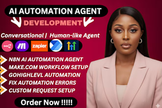 set up and fix n8n ai agent, make n8n ai automation workflow, ghl salesforce API