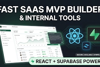 build a  saas mvp or internal tool using react and supabase