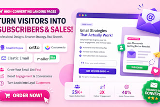 do emailoctopus ortto customerio elastic email mailerlite landing page design