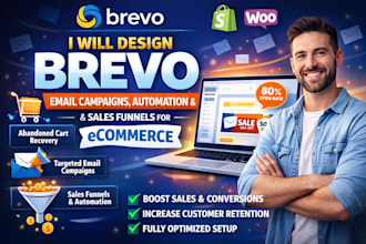 design brevo email campaigns, automation, and sales funnels for ecommerce
