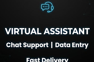 be your VA for chat support, data entry and lead generation