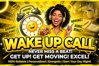 wake you up wake up call personal wake up calls assistant morning wake up alarm