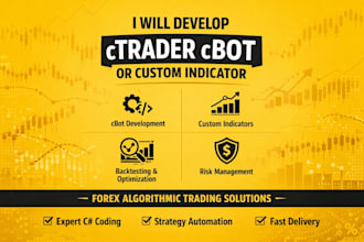 develop ctrader cbot or custom indicator