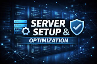 setup or optimize your server, backend or infrastructure
