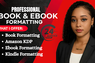 format your book for amazon KDP ebook and paperback
