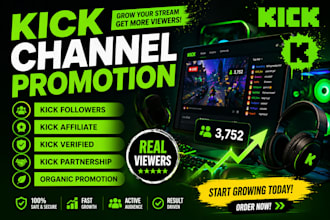 do kick channel promotion to boost live viewers