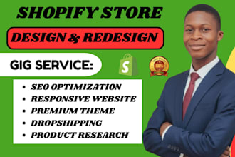 design and redesign shopify dropshipping store with auto ds integration