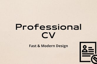 create a professional CV or resume