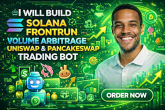 build ai solana frontrun volume arbitrage uniswap trading bot, pancakeswap bot