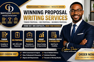 write winning tender proposal, bid proposal, business proposal for your company