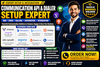 setup vonage API messagebird bandwidth infobip sinch agora phoneburner calltools