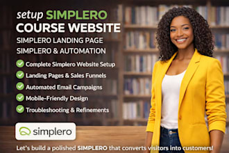 simplero website setup simplero landing page simplero course page and campaign