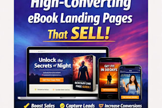 design a high converting ebook landing page for authors