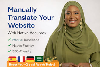 flawless translate your website content into spanish, german, french, english