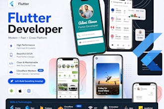 build a flutter mobile app with serverless API or firebase backend