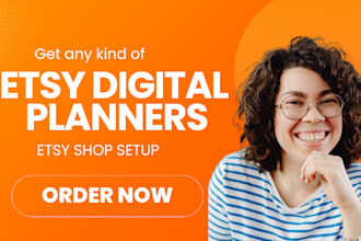 do etsy digital planner hyperlinked planner digital journal printable planner