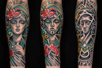 design a modern and minimalist tattoo design