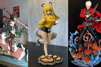 3d print and paint custom detailed resin miniature figurines anime dnd aos