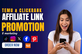 temu affiliate clickbank promotion affiliate marketing website organic traffic