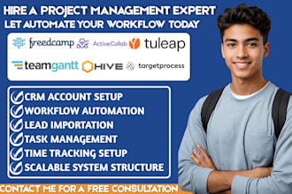 setup freedcamp teamgantt activecollab crm hive tuleap targetprocess automation