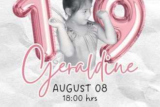 to design a customizable birthday invitation card