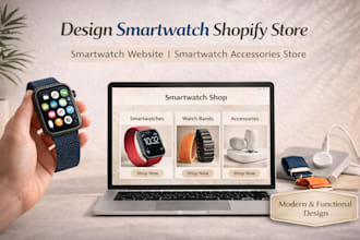 design smartwatch shopify store smartwatch website smart watch accessories store