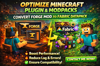 create optimize minecraft plugin modpacks convert forge mod to fabric datapack