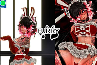do vrchat avatar vr character 3d model vrc avatar furry avatar commission vrchat