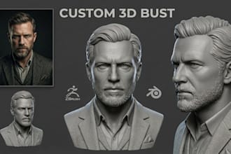 sculpt custom 3d head 3d face 3d bust stl figurine portrait for 3d printing
