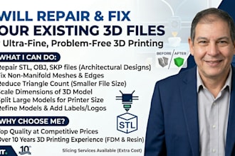 repair and prepare your stl for 3d printing