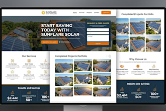 solar installer lead gen and portfolio websites built to convert