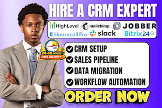setup gohighlevel crm bitrix24 jobber housecall pro mailchimp slack integration