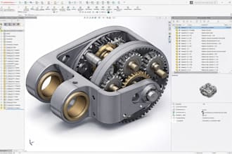 do 3d cad design, solidworks modeling, 3d printing design, mechanical parts